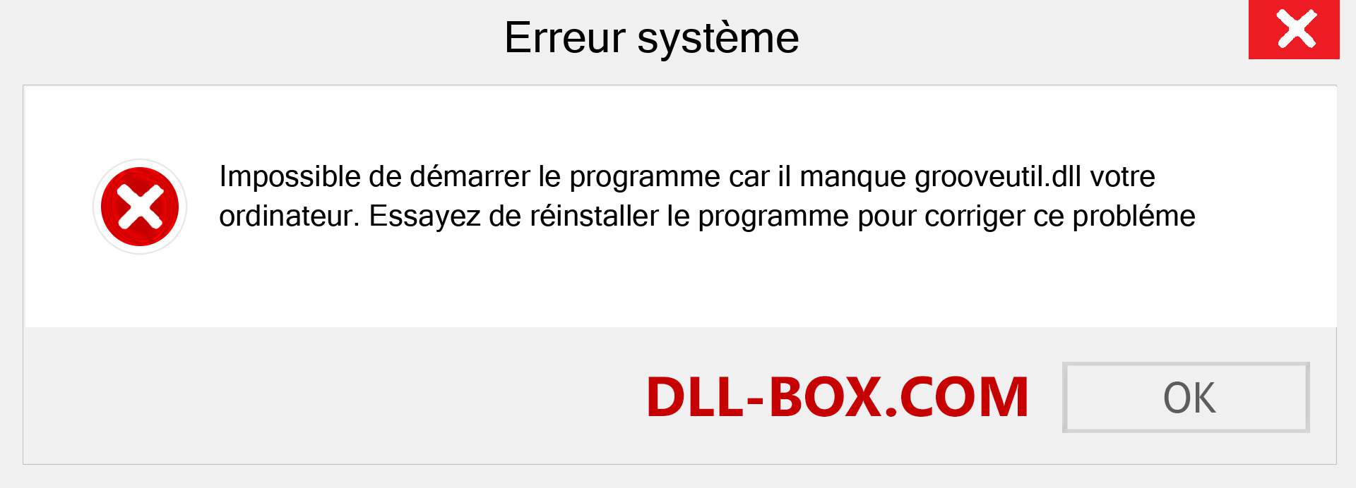 Le fichier grooveutil.dll est manquant ?. Télécharger pour Windows 7, 8, 10 - Correction de l'erreur manquante grooveutil dll sur Windows, photos, images