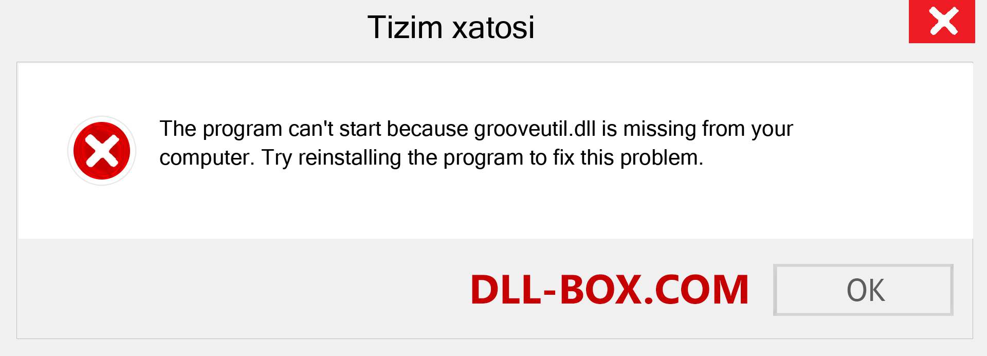 grooveutil.dll fayli yo'qolganmi?. Windows 7, 8, 10 uchun yuklab olish - Windowsda grooveutil dll etishmayotgan xatoni tuzating, rasmlar, rasmlar